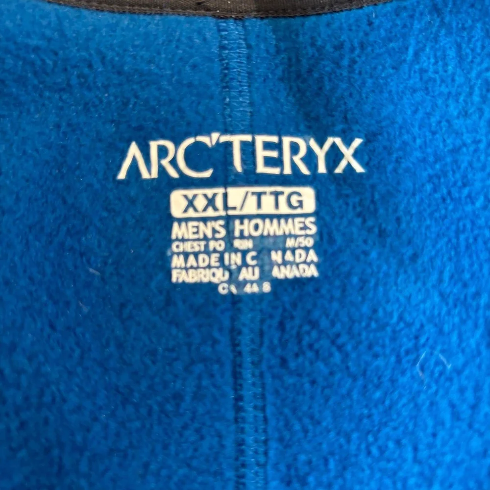 Arcteryx Delta LT Zip Neck Fleece Pullover Mens XXL Blue Polartec Made in Canada